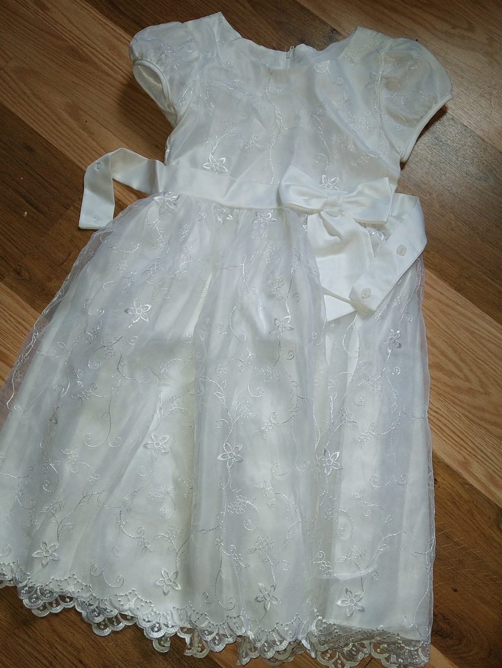 Girls White Formal Dress